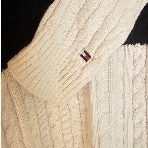 Tommy Hilfiger Flag Colorblock Crewneck Ribbed Knit Sweater - Picture 6 of 8